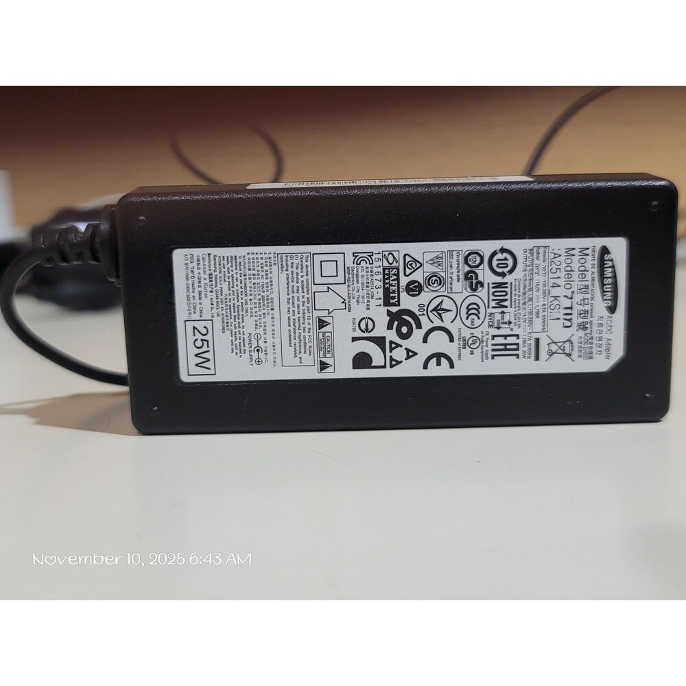 Original Samsung TV & Monitor  14V AC/ DC Power Adapter Model A2514_KSM 6.5 mm